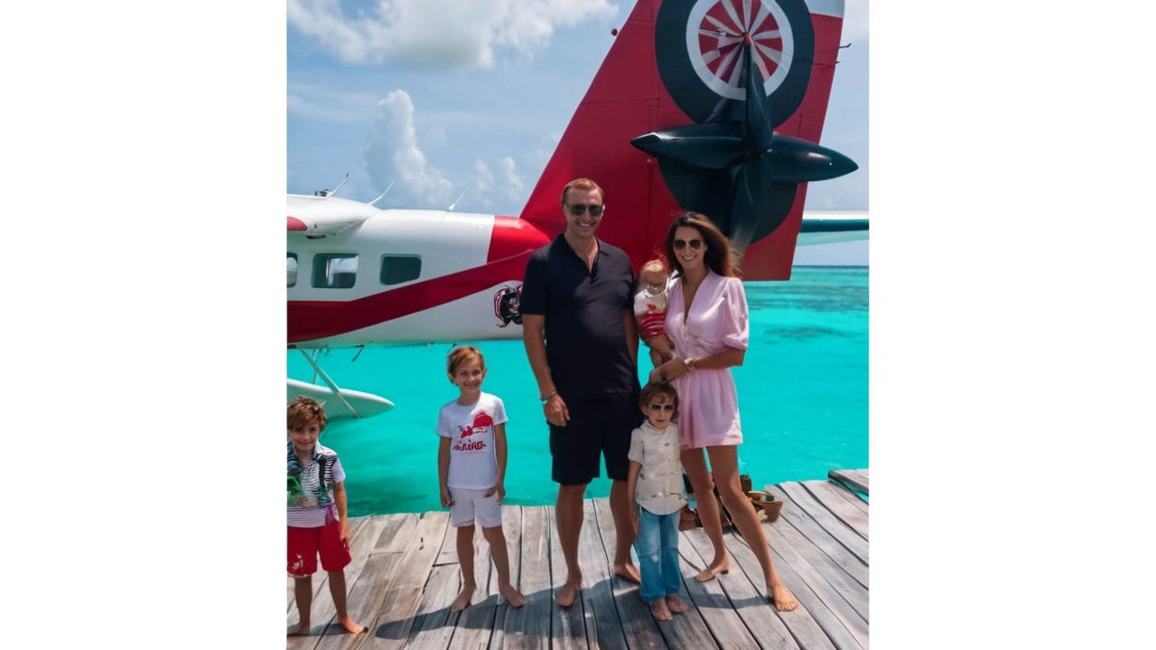 Звёздная пара Дмитрий Тарасов и Анастасия Костенко отправились в отпуск на Мальдивы с семьёй